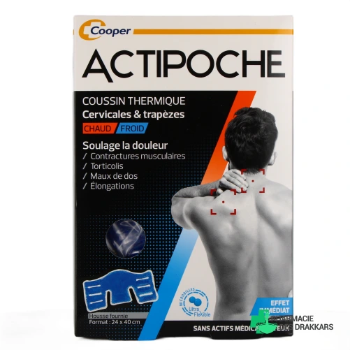 Actipoche Coussin Thermique Cervicales et Trapèzes - Vue 360°