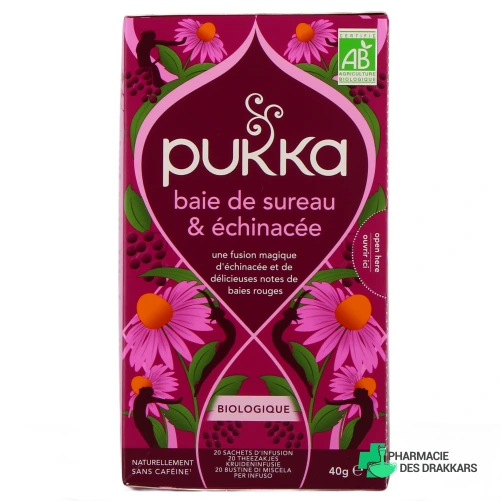Pukka Infusion Baie de Sureau & Echinacée Bio - Vue 360°