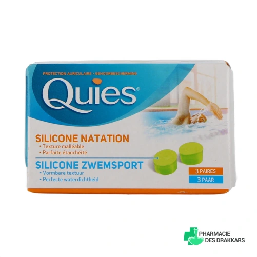 Quies Protection Auditive Silicone Natation 3 paires