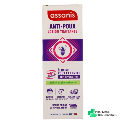 Assanis Anti-Poux Lotion Traitante - Vue 360°