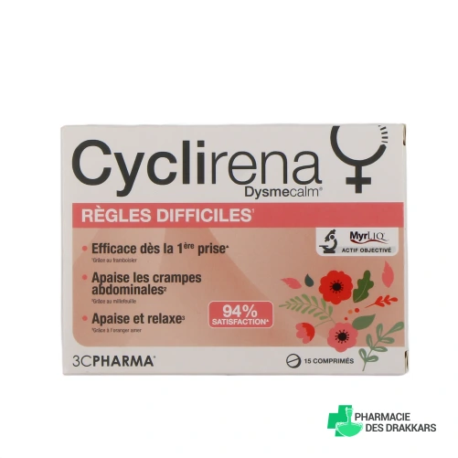 3C Pharma Cyclirena Règles Difficiles - Vue 360°