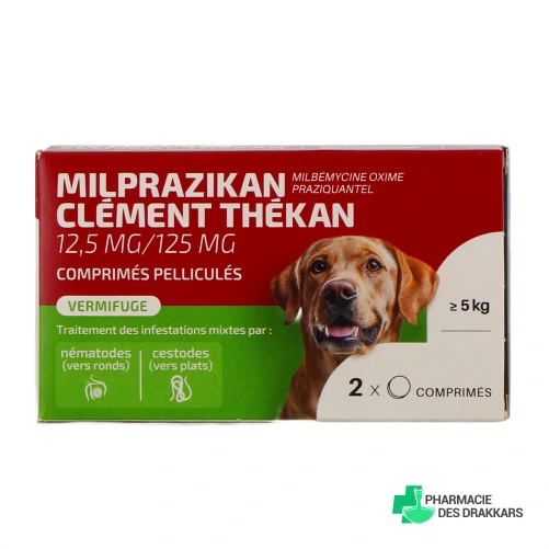 Milprazikan Vermifuge Chien - Vue 360°