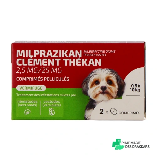Milprazikan Vermifuge Chien - Vue 360°