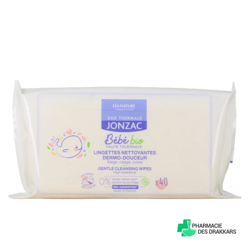 Jonzac Bébé Bio Lingettes Nettoyantes Dermo-Douceur - Vue 360°