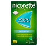 Nicorette gommes 4 mg sans sucre - Vue 360°