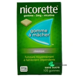 Nicorette gommes 2 mg sans sucre - Vue 360°