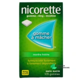 Nicorette gommes 4 mg sans sucre - Vue 360°