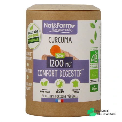 Nat & Form Curcuma Bio Confort Digestif - Vue 360°