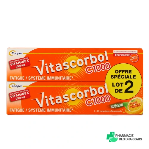 Vitascorbol Vitamine C 1000 - Vue 360°