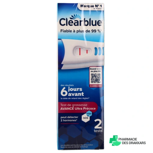 Clearblue Early Test de Grossesse Détection Précoce - Vue 360°