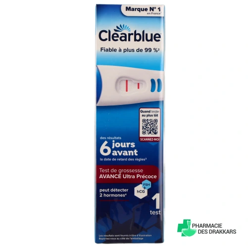 Clearblue Early Test de Grossesse Détection Précoce - Vue 360°