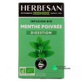Herbesan Infusion Menthe Poivrée Bio - Vue 360°