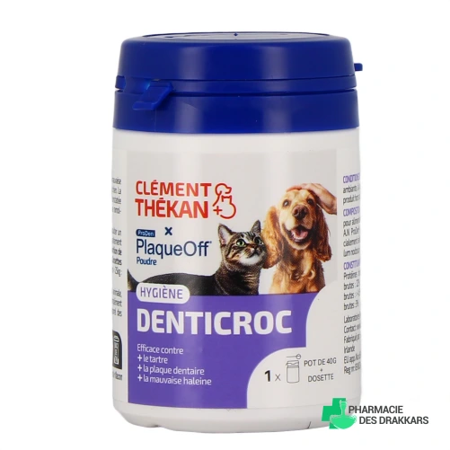 Clément Thékan Denticroc Plaque Off Chiens et Chats - Vue 360°