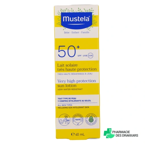 Mustela Lait Solaire Très Haute Protection SPF 50+ - Vue 360°