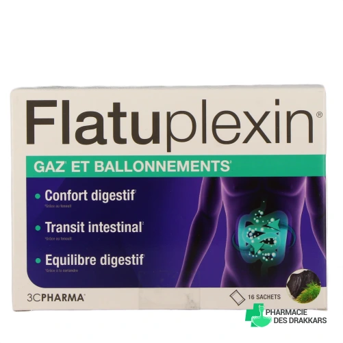 Flatuplexin Gaz Intestinaux Ballonnements - Vue 360°