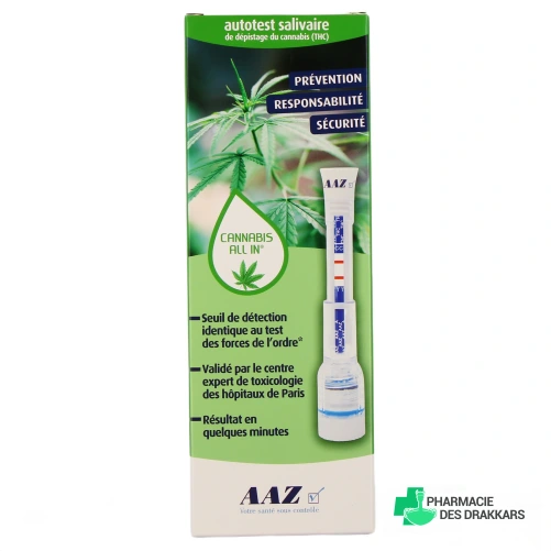 AAZ Autotest Salivaire Cannabis All In - Vue 360°