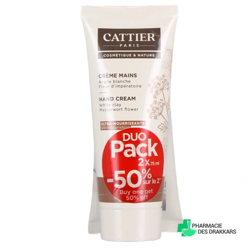 Cattier Crème Mains Argile Blanche Bio - Vue 360°