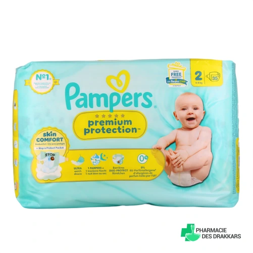 Pampers Couches Premium Protection - Vue 360°
