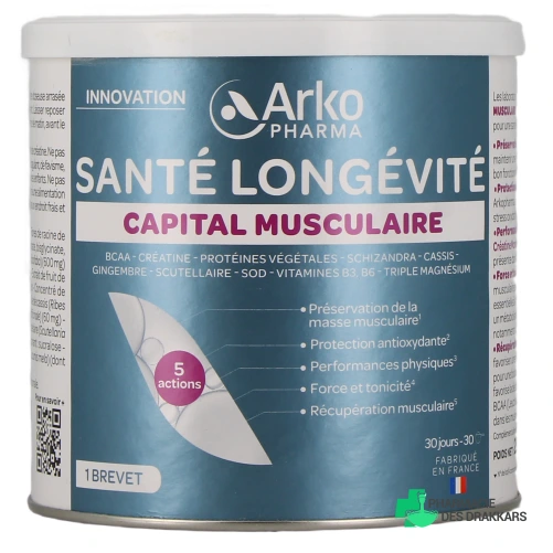 Arkopharma Santé Longévité Capital Musculaire - Vue 360°