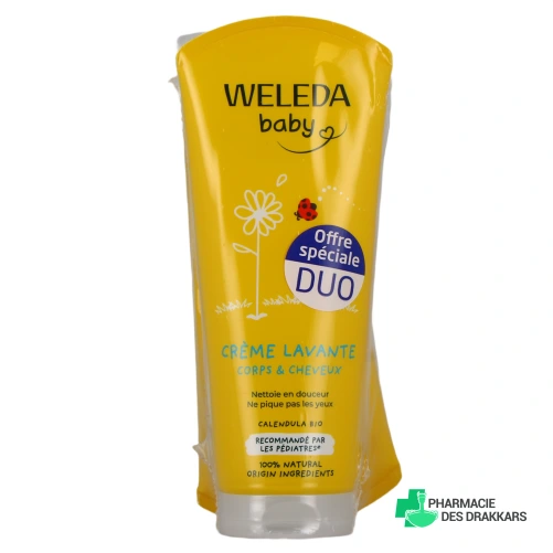 Weleda Bébé Calendula Crème Lavante Bio Corps & Cheveux - Vue 360°