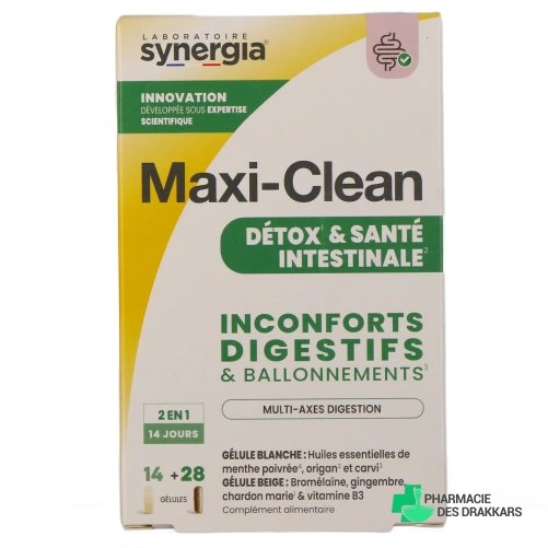 Synergia Maxi-Clean Détox Santé Intestinale - Vue 360°