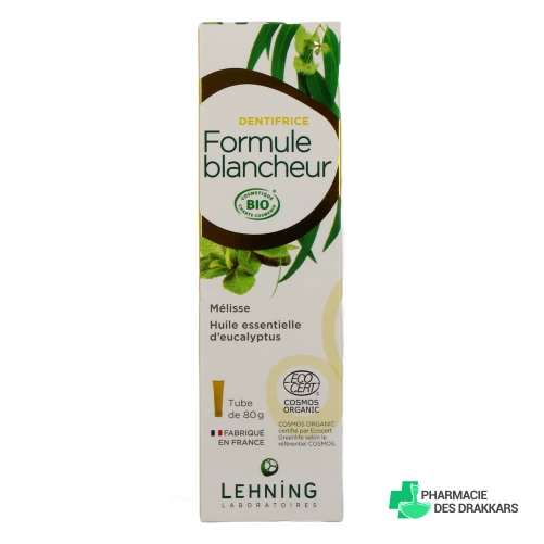 Lehning Dentifrice Bio Formule Blancheur - Vue 360°