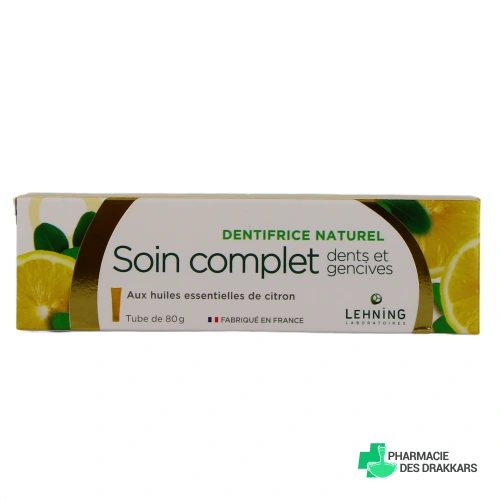 Lehning Dentifrice Naturel Soin Complet Dents et Gencives - Vue 360°