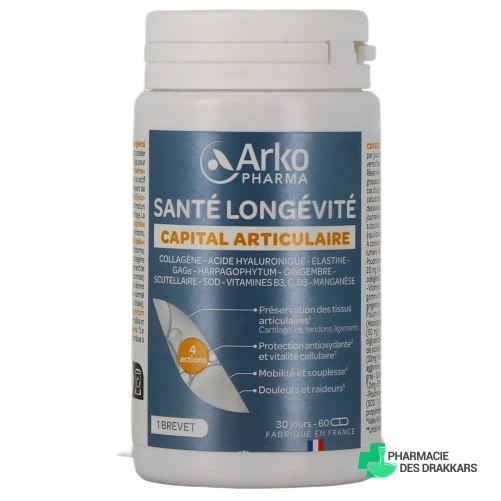 Arkopharma Santé Longévité Capital Articulaire - Vue 360°