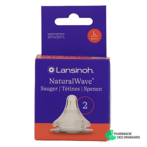 Lansinoh Natural Wave Tétines - Vue 360°