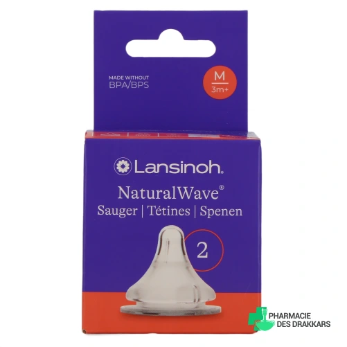 Lansinoh Natural Wave Tétines - Vue 360°