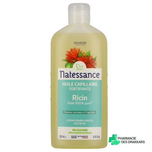 Natessance Huile Capillaire Fortifiante Ricin - Vue 360°