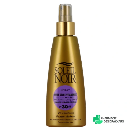 Soleil Noir Spray Huile Sèche - Vue 360°