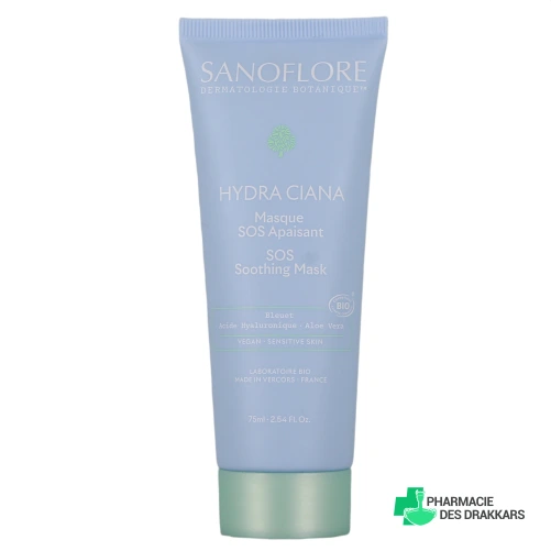 Sanoflore Hydra Ciana Masque SOS Apaisant - Vue 360°