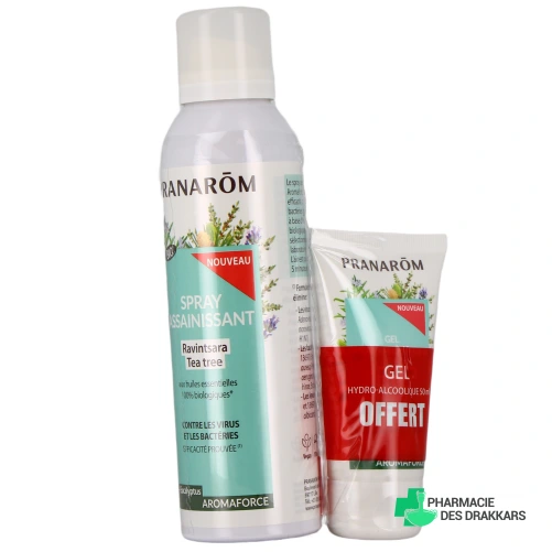 Pranarom Aromaforce Spray Assainissant Ravintsara Tea-Tree BIO - Vue 360°