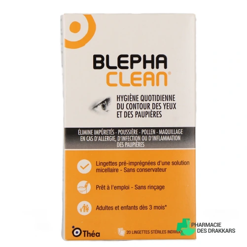 Blephaclean Lingettes stériles - Vue 360°