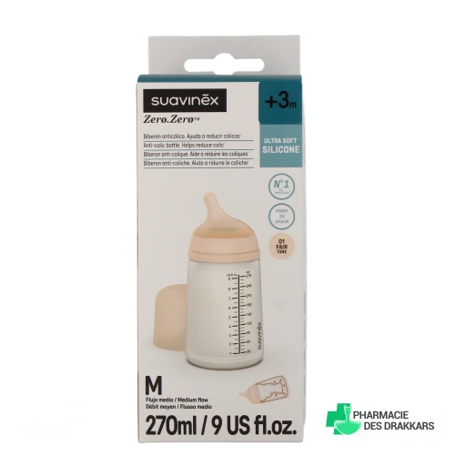 Suavinex Biberon Zero Zero - Vue 360°
