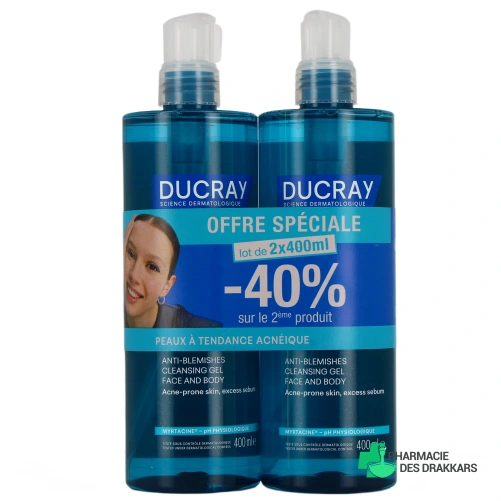 Ducray Keracnyl Gel moussant - Vue 360°