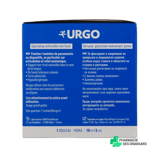 Urgo Urgoderm Sparadrap Non Tissé Extensible - Vue 360°