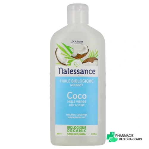 Natessance Huile de Coco Bio 100% pure - Vue 360°