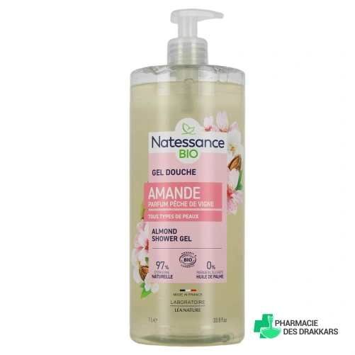 Natessance Gel Douche Relaxant Bio Amande-Pêche de vigne - Vue 360°
