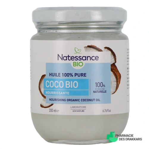 Natessance Huile de Coco Bio 100% pure - Vue 360°