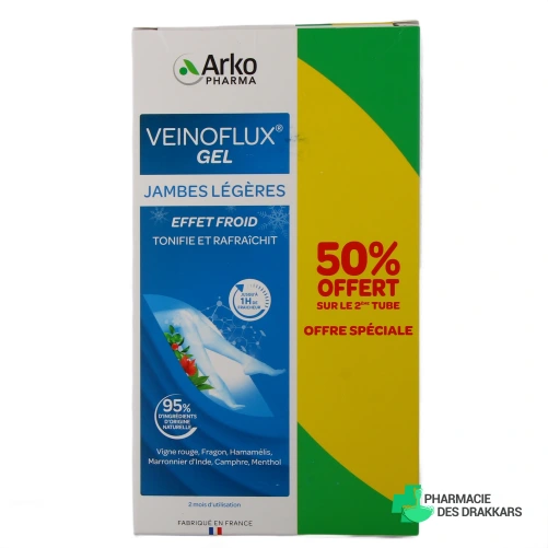 Veinoflux Jambes Légères Gel Effet Froid - Vue 360°