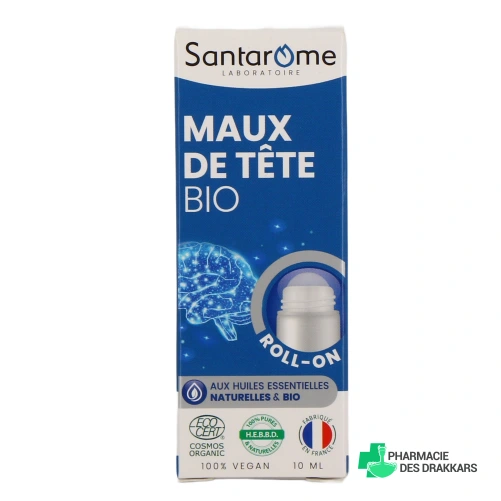 Santarome Roll-On Maux de Tête Bio - Vue 360°