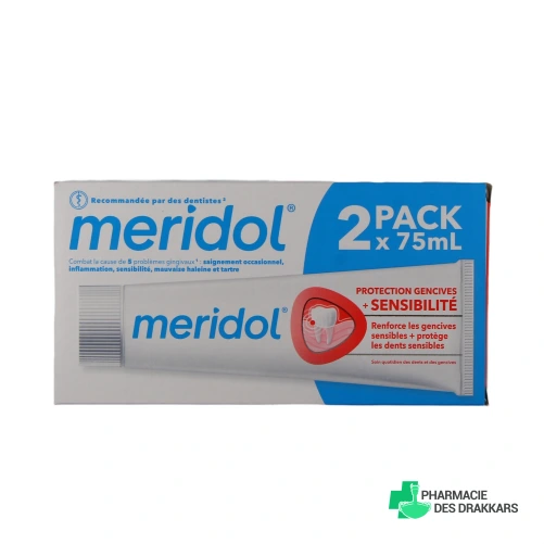 Meridol Dentifrice Soin Complet Gencives et Dents Sensibles - Vue 360°