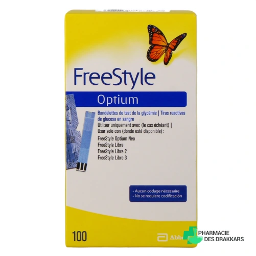 FreeStyle Optium Électrodes - Vue 360°