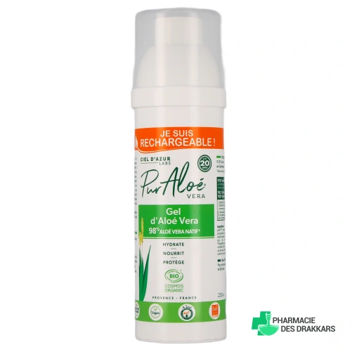 Pur Aloé Gel d'Aloe Vera Natif 98% - Vue 360°