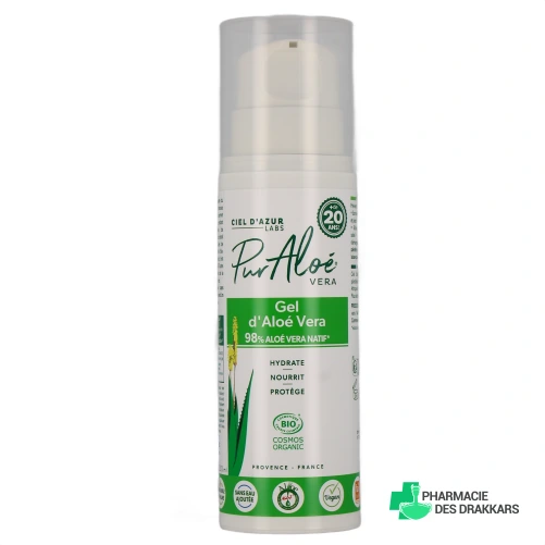 Pur Aloé Gel d'Aloe Vera Natif 98% - Vue 360°