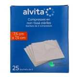 Alvita Compresses Stériles Non Tissées - Vue 360°