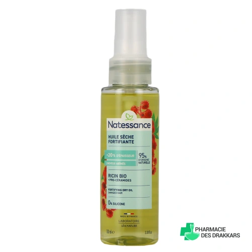 Natessance Huile Capillaire Fortifiante Ricin - Vue 360°