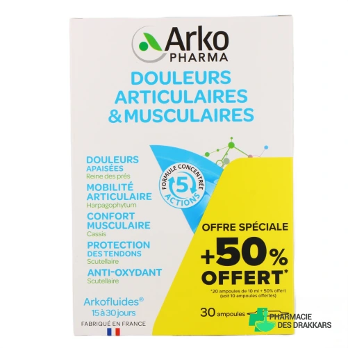 Arkofluides Douleurs Articulaires & Musculaires - Vue 360°